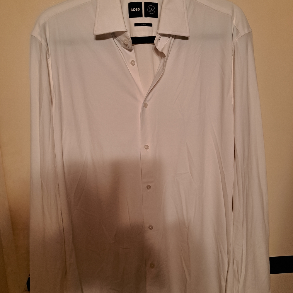 Boss Men's Elegant White Dress Shirt